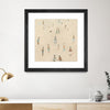"Beach Goer Iv" Matted and Framed Black 36x36 Wall Art