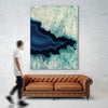 "Up Close Blue Mineral Ii" Giant Art 72x54 Wall Art