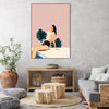 "Sunday" Canvas Framed Black 18x24 Wall Art