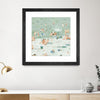 "Summer Confetti I" Matted and Framed Black 36x36 Wall Art