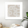 "Fluxus I" Matted and Framed White 36x36 Wall Art