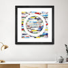 "Smoke Circus Iv" Matted and Framed Black 30x30 Wall Art
