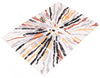 Paloma Sunburst Black, White Area Rug - 6'7" x 9'6”