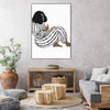 "Form Vi" Canvas Framed Black 24x32 Wall Art