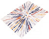 Paloma Sunburst Navy, White Area Rug - 5'3" x 7'3"