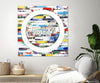 "Smoke Circus Iv" Giant Art 72x72 Wall Art