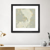 "Sea Coral Ii" Matted and Framed Black 30x30 Wall Art