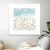"Beach Days" Matted and Framed White 30x30 Wall Art