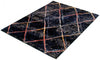 Makondo Abstract Navy Blue Area Rug - 6'7" x 9'6"