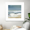 "East Coast Ii" Matted and Framed White 36x36 Wall Art