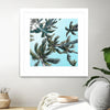 "Palm 03" Matted and Framed White 36x36 Wall Art