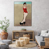 "Rays Of Glamour" Canvas Framed Black 24x32 Wall Art
