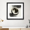 "Smokey Circumference" Matted and Framed Black 30x30 Wall Art