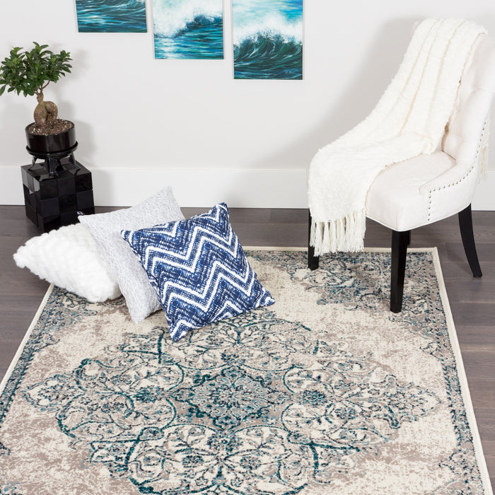 Sav Silver 3x5 Area Rug
