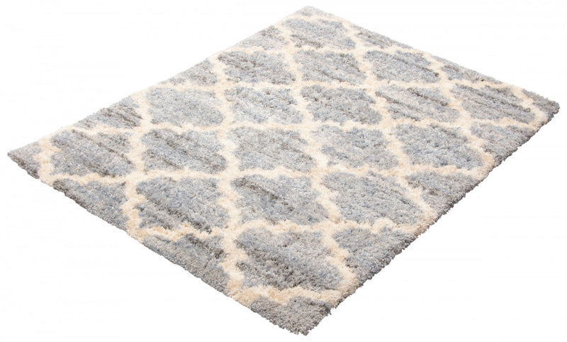 Dimity Grey/Light Blue Area Rug - 7'10\" x 10'2\"