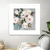 "Pale Pink Bouquet I" Matted and Framed White 36x36 Wall Art