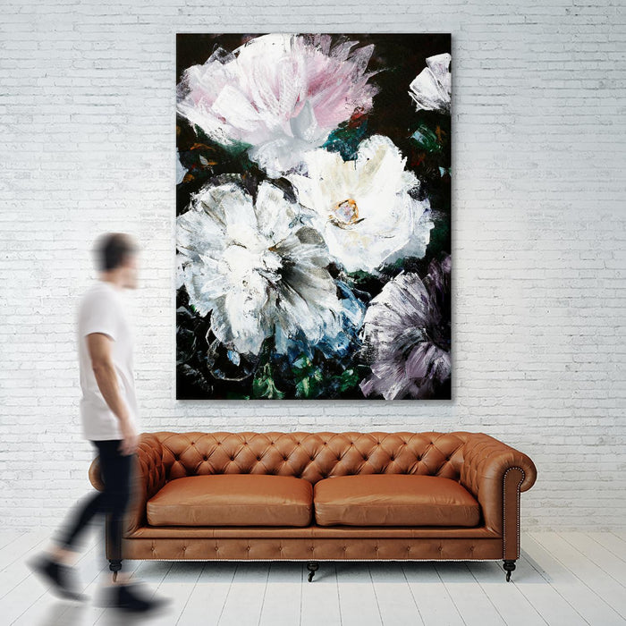 \"Soft Hue Flowers\" Giant Art 72x54 Wall Art