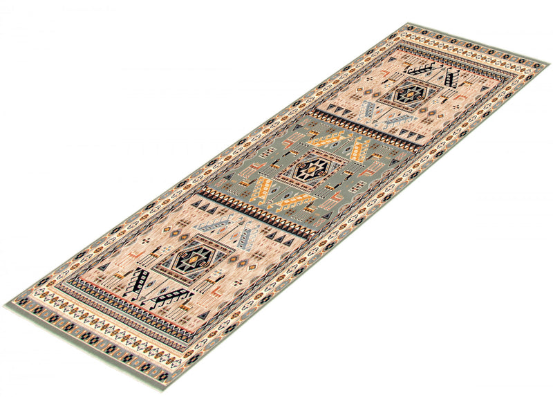 Quincy Teal Area Rug - 2'8\" x 10'0\"