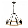 Perris 8-Light Black Chandelier 
