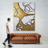 "Mocha Latte -gold - 1" Giant Art 72x54 Wall Art