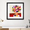 "Taking In The Love" Matted and Framed Black 30x30 Wall Art