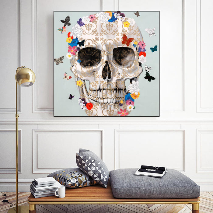 \"Party Favor\" Canvas Framed Black 20x20 Wall Art