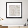 "Fluxus I" Matted and Framed Black 36x36 Wall Art