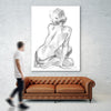 "Sitting Pose Ii" Giant Art 72x54 Wall Art