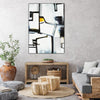 "The A Line Ii" Canvas Framed Black 18x24 Wall Art