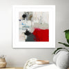 "The Mountain Comes To You" Matted and Framed White 30x30 Wall Art