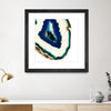 "Mediterranean Agate A" Matted and Framed Black 36x36 Wall Art