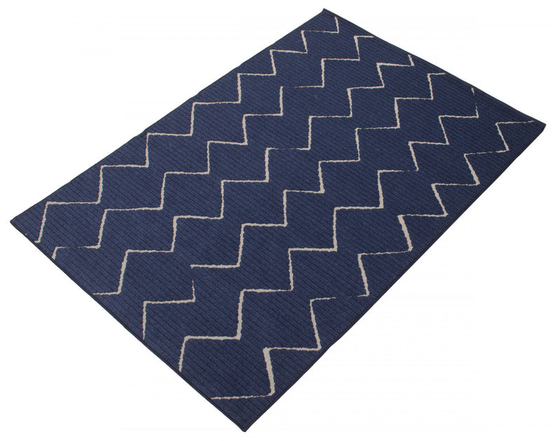 Kimi Blue 6'7\" x 9'6\" Area Rug