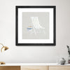 "Serene Seaside Iii Tan" Matted and Framed Black 30x30 Wall Art
