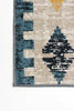 Mosaic Taupe/Blue Machine Washable Area Rug - 8'0" x 10'0"