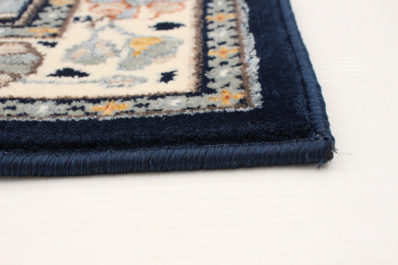Edwin Navy Ivory Area Rug - 5' x 7'