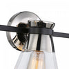 Kanata Black & Brushed Nickel 3-Light Bathroom Vanity Light
