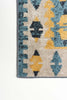 Mosaic Taupe/Blue Machine Washable Area Rug - 2'6" x 8'0"