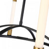 Infiniti Matte Black & Brass 8-Light Integrated LED Chandelier