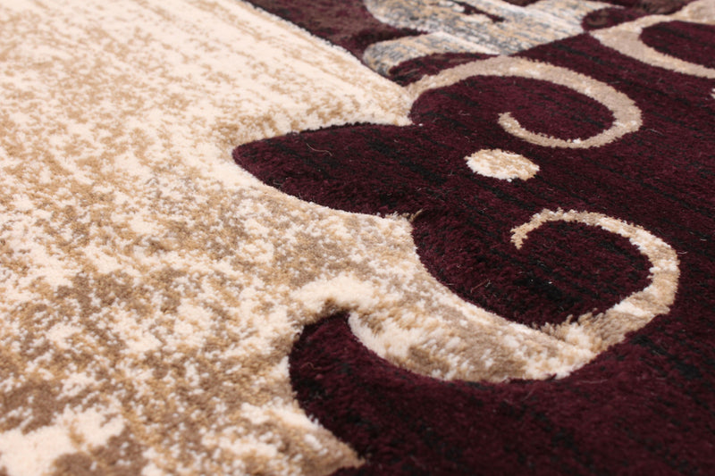 Neda Burgundy Area Rug - 3'11\" X 5'7\" 