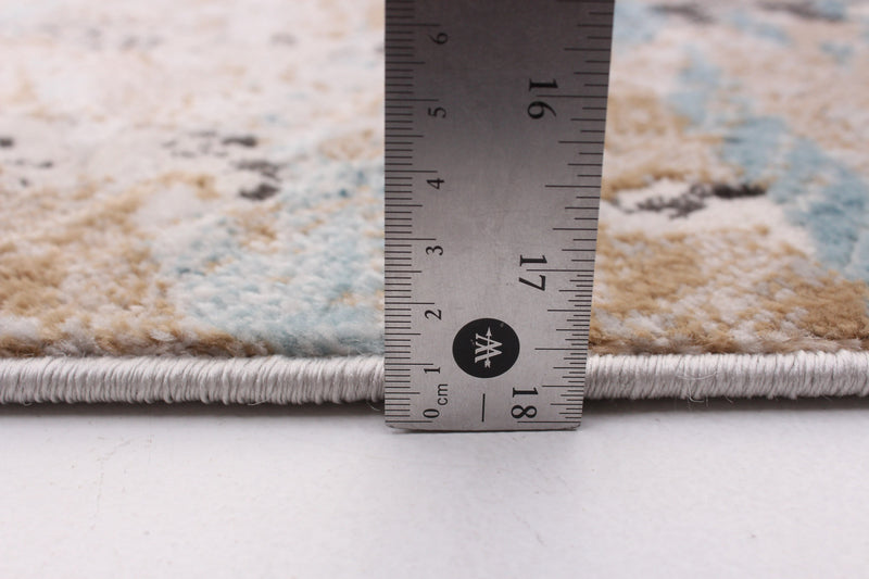 Tahi Blue, Grey, Taupe Rug 3'11\" X 5'11\" Area Rug
