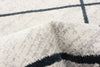 Damali Ivory/Blue Machine Washable Area Rug - 2'6" x 8'0"