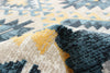 Mosaic Taupe/Blue Machine Washable Area Rug - 8'0" x 10'0"
