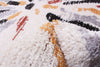 Paloma Sunburst Black, White Area Rug - 6'7" x 9'6”