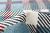 Kors Blue Machine Washable Area Rug - 2'6" x 8'0"