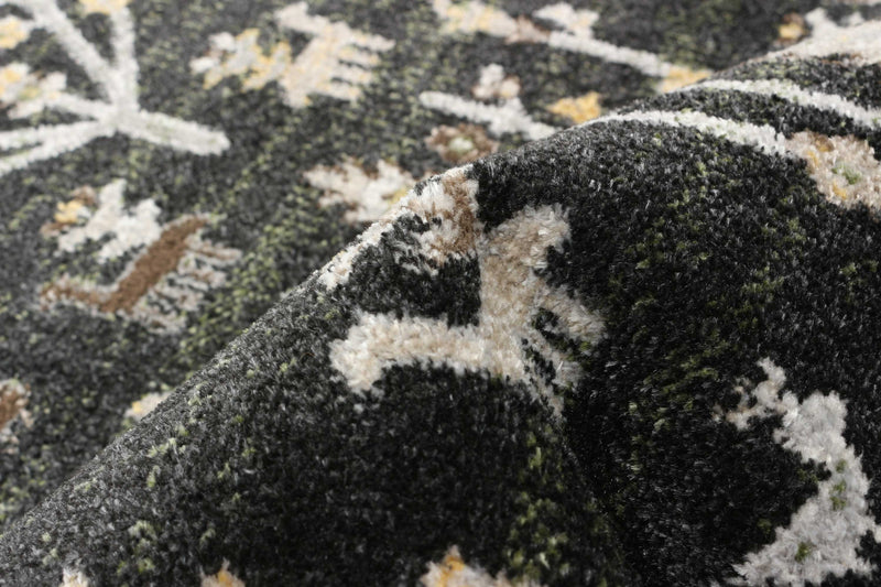 Pine Black Machine Washable Area Rug - 2'6\" x 8'0\"
