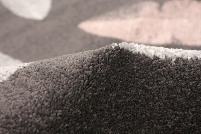 Palta Anthracite-Rose Area Rug - 7'10\" x 10'2\"
