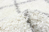 Helma Diamond Cream Shag 3'11" X 5'11" Area Rug
