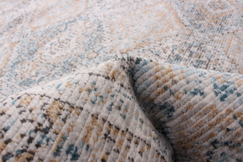 Leandra Taupe/blue Rug 3'11\" X 5'11\" Area Rug
