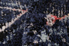 Makondo Abstract Navy Blue Area Rug - 6'7" x 9'6"