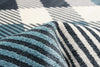 Kors Blue Machine Washable Area Rug - 3'0" x 5'0"
